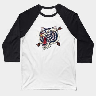 White Tiger Mighty Baseball T-Shirt